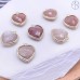 Подвеска сердце огранка солнечный камень, цвет золото 13х15