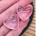 Подвеска сердце стекло розовое уп. 2 шт 24 мм
