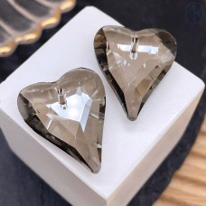 Подвеска сердце стекло (Satin F) уп. 2 шт 26 мм