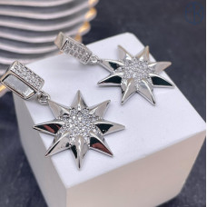 Подвеска северная звезда цирконы, цвет серебро 26 мм