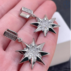 Подвеска северная звезда цирконы, цвет серебро 26 мм