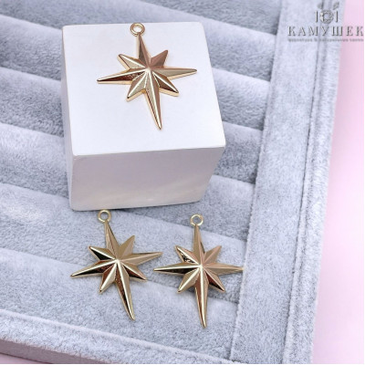 Подвеска северная звезда, цвет золото 34х28 мм 
