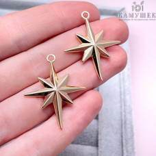 Подвеска северная звезда, цвет золото 34х28 мм 