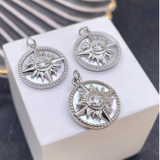 Подвеска северная звезда глаз, цвет серебро 16 мм