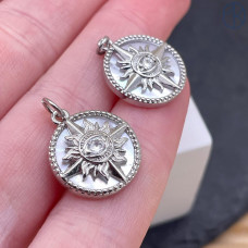 Подвеска северная звезда глаз, цвет серебро 16 мм