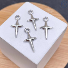 Подвеска северная звезда сталь 14 мм, цвет серебро