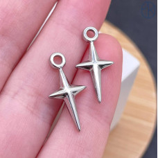 Подвеска северная звезда сталь 14 мм, цвет серебро