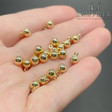 Подвеска шар, цвет золото 5мм