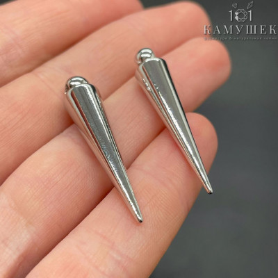 Подвеска шип, цвет серебро 36х8 мм