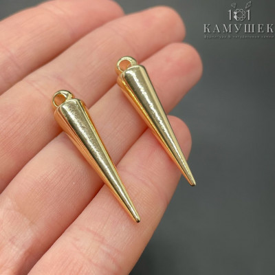 Подвеска шип, цвет золото 36х8 мм 