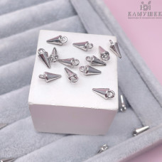 Подвеска шип мини, цвет серебро 4х10 мм