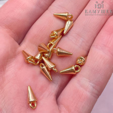Подвеска шип мини, цвет золото 4х10 мм
