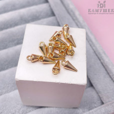 Подвеска шип мини, цвет золото 4х10 мм