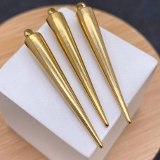 Подвеска шип сталь 46х6 мм, цвет золото 18К