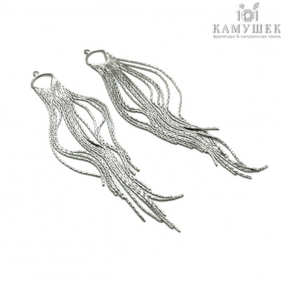 Подвеска шторка, цвет серебро 12 см 