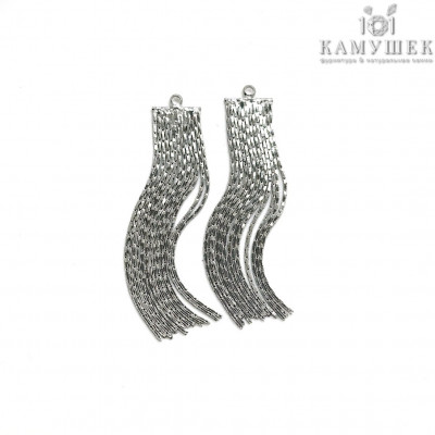 Подвеска шторка, цвет серебро 5 см