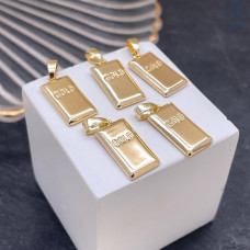 Подвеска слиток золота, цвет золото 17х8 мм 