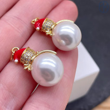 Подвеска снеговик майорка, цвет золото 24х14 мм 