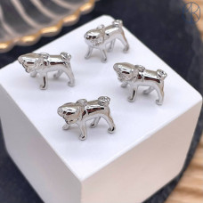 Подвеска собака, цвет серебро 11 мм 