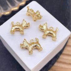Подвеска собака, цвет золото 11 мм