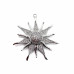 Подвеска Солнце большое стразы, цвет серебро 37х35 мм