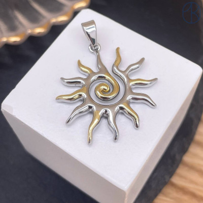 Подвеска солнце, цвет биколор 29 мм