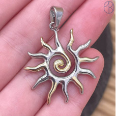 Подвеска солнце, цвет биколор 29 мм