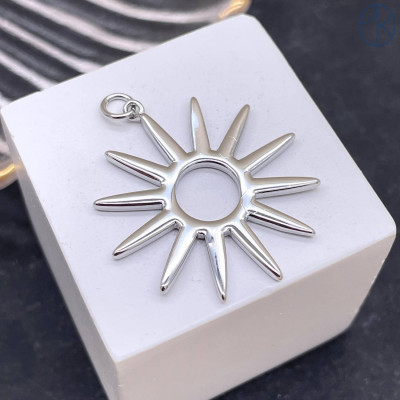 Подвеска солнце, цвет серебро 35 мм