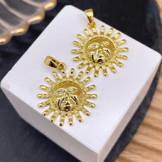 Подвеска солнце, цвет золото 19 мм