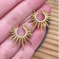 Подвеска солнце, цвет золото 23 мм