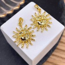 Подвеска солнце, цвет золото 24 мм