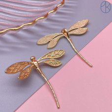 Подвеска стрекоза, цвет золото 37х43 мм 