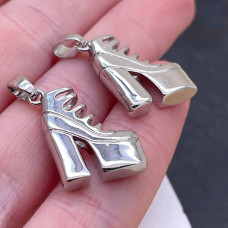 Подвеска туфли, цвет серебро 17х5 мм 