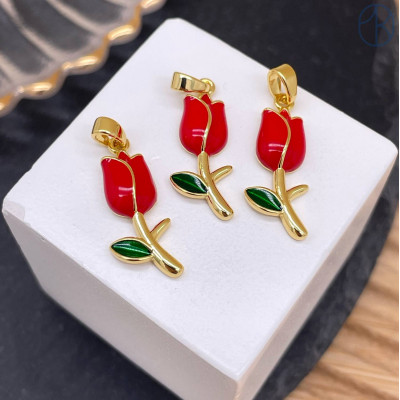 Подвеска тюльпан №1, цвет золото 19 мм