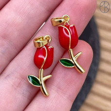 Подвеска тюльпан №1, цвет золото 19 мм