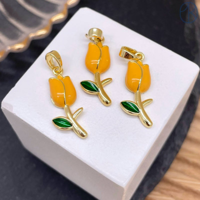 Подвеска тюльпан, цвет золото 19 мм