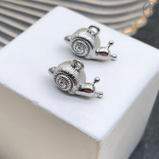 Подвеска улитка, цвет серебро 14х7 мм 