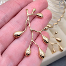 Подвеска ветка, цвет золото 50x30 мм