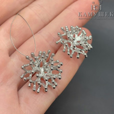 Подвеска ветка коралла, цвет серебро 20 мм