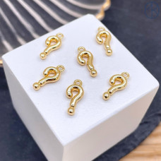 Подвеска вопросительный знак, цвет золото 13 мм 