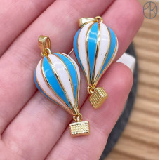 Подвеска воздушный шар (аэростат) №1, цвет золото 30 мм