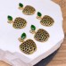 Подвеска яблоко сталь, цвет золото 24 мм