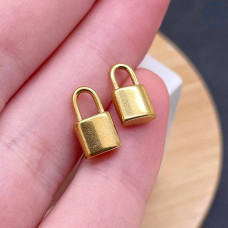 Подвеска замок сталь 11 мм, цвет золото 14К 