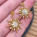 Подвеска звезда цирконы, цвет золото 23 мм