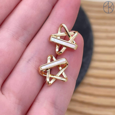 Подвеска звезда, цвет серебро 14 мм 