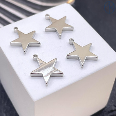 Подвеска звезда, цвет серебро 14х12 мм