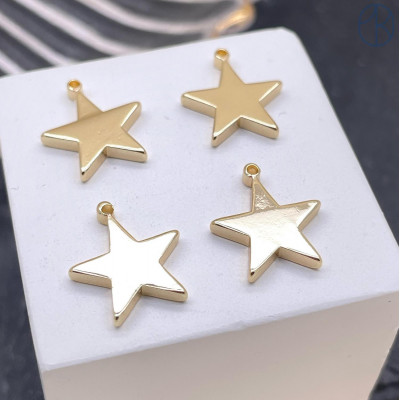 Подвеска звезда, цвет золото 14х12 мм