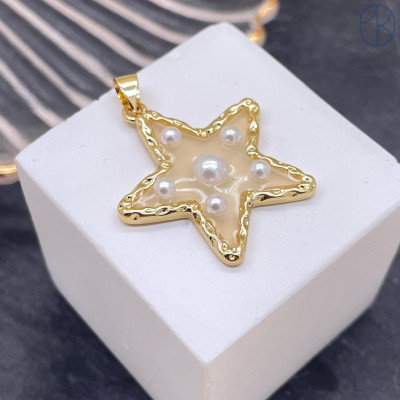 Подвеска звезда, цвет золото 27х24 мм