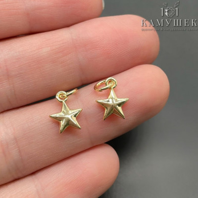 Подвеска звезда, цвет золото 8х10 мм
