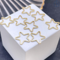 Подвеска звезда контур, цвет золото 12 мм